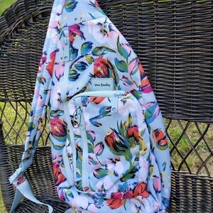Vera Bradley Floral Blue Sling Backpack